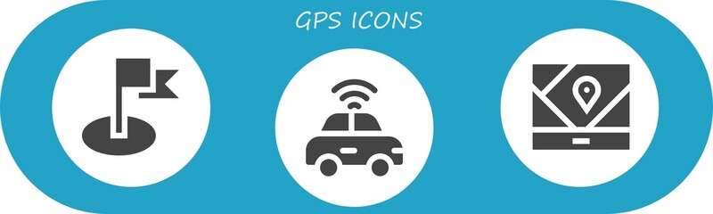 Modern Simple Set of gps Vector filled Icons