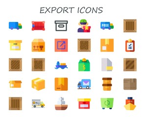 export icon set