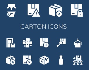 carton icon set