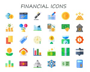 financial icon set