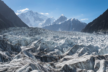 Passu glacier in surrounded by Karakoram mountain range, Gilgit Baltistan, Pakistan