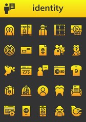 Modern Simple Set of identity Vector filled Icons