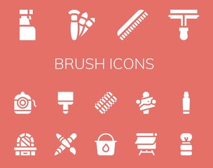 brush icon set