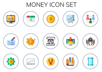 Modern Simple Set of money Vector flat Icons