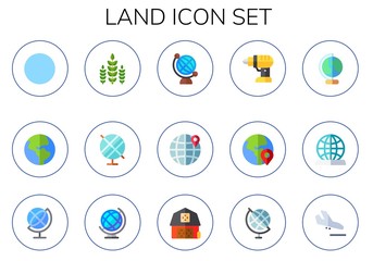 land icon set