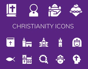 christianity icon set