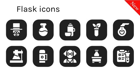 flask icon set