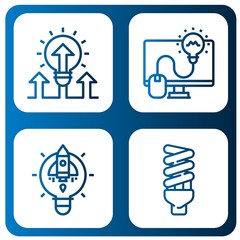 Set of light-bulb icons