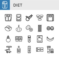 Set of diet icons