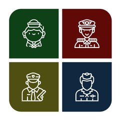 captain icon set