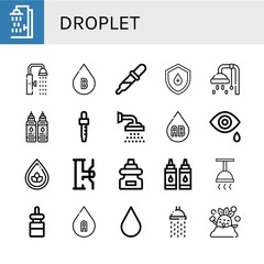 Fototapeta premium droplet simple icons set