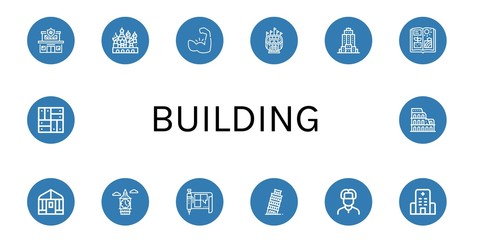 Set of building icons