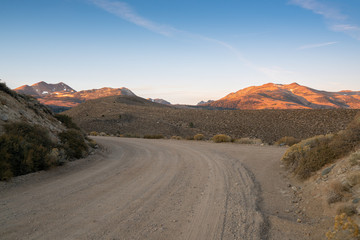 Empty high way in sunrise