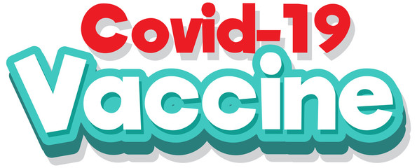 Word design for covid 19 on white background