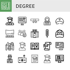 degree icon set