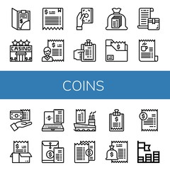 Set of coins icons
