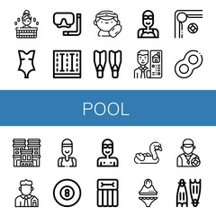 Set of pool icons