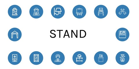 stand simple icons set