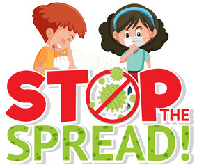 Stop spread Corona virus sign