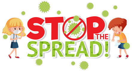 Stop spread coronavirus sign