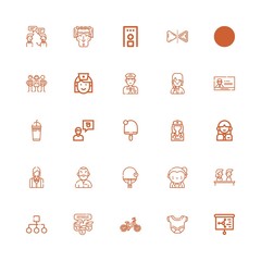 Editable 25 person icons for web and mobile