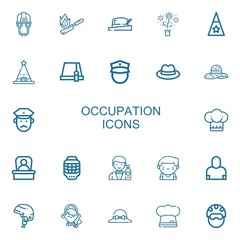 Editable 22 occupation icons for web and mobile
