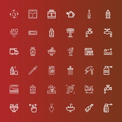 Editable 36 drop icons for web and mobile