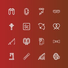 Editable 16 knot icons for web and mobile