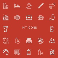 Editable 22 kit icons for web and mobile