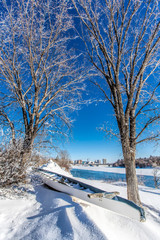 Canoe in the Snow
