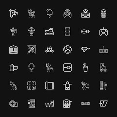 Editable 36 leisure icons for web and mobile