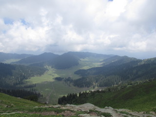 mountain landscape with clouds