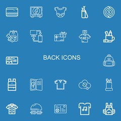 Editable 22 back icons for web and mobile