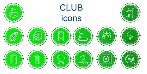 Editable 14 club icons for web and mobile