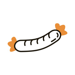 delicious sausage line style icon