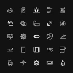 Editable 25 yoga icons for web and mobile