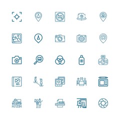 Editable 25 photo icons for web and mobile