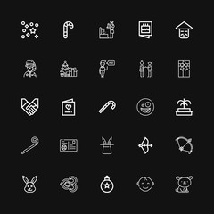 Editable 25 greeting icons for web and mobile