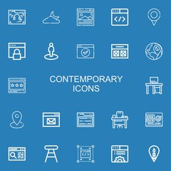 Editable 22 contemporary icons for web and mobile