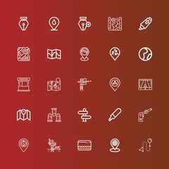 Editable 25 marker icons for web and mobile