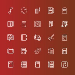 Editable 25 sheet icons for web and mobile