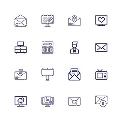 Editable 16 news icons for web and mobile