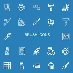 Editable 22 brush icons for web and mobile