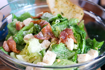 Caesar salad ,salad with cos lettuce