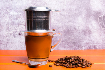 Vietnamese coffee in the making
