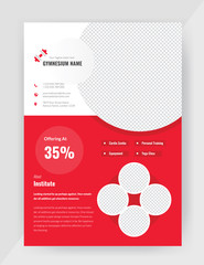 Fitness & Gym Center Flyer Template. Fitness and Gym concept, Abstract Modern Design, Business brochure. Vector