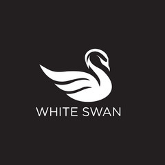 Swan logo icon design template
