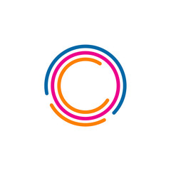 Colorful circle shape icon logo design