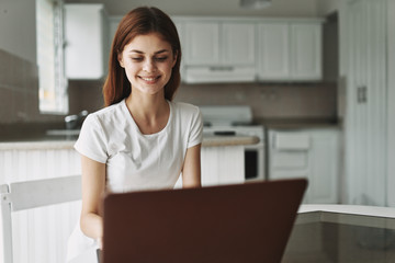 businesswoman working on laptop