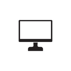 Computer monitor icon logo design template